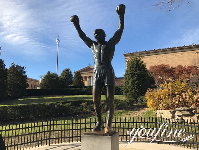 Famous Bronze Rocky Balboa Statue Replica for Sale BOK1-436 - Bronze Classical Sculpture - 1