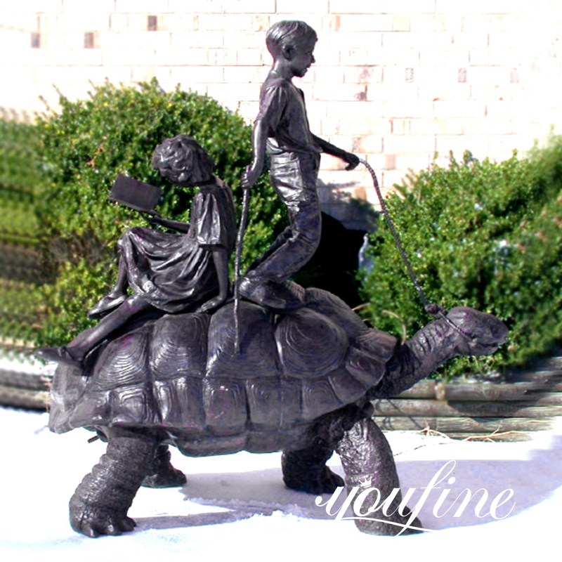 Large Bronze Tortoise Sculpture Beach and Garden Decor BOK1-447 - Bronze Animal Sculpture - 19