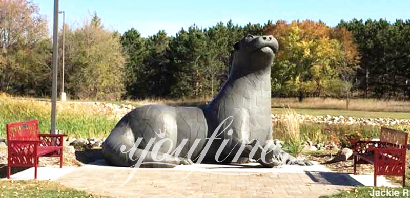 Bronze sea otter sculpture-YouFine Sculpture