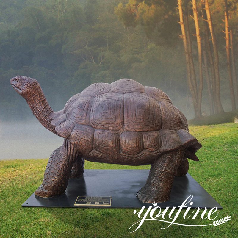 Large Bronze Tortoise Sculpture Beach and Garden Decor BOK1-447 - Bronze Animal Sculpture - 24