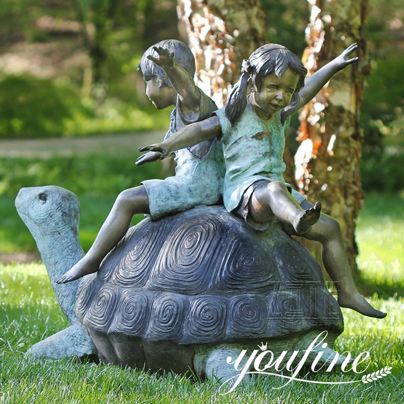 Large Bronze Tortoise Sculpture Beach and Garden Decor BOK1-447 - Bronze Animal Sculpture - 20