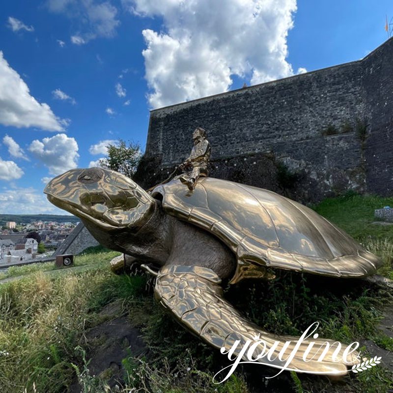 Large Bronze Tortoise Sculpture Beach and Garden Decor BOK1-447 - Bronze Animal Sculpture - 10