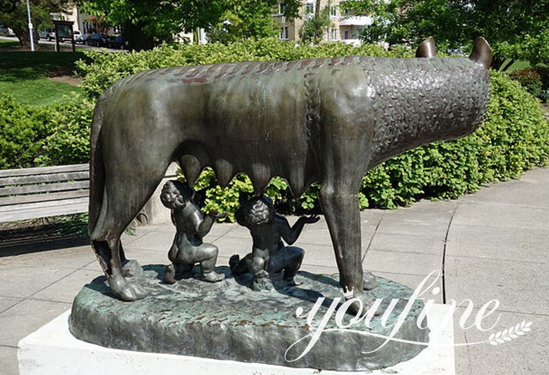 Bronze Capitoline She-wolf Statue Factory Supply BOK1-438 - Bronze Wolf Statue - 1