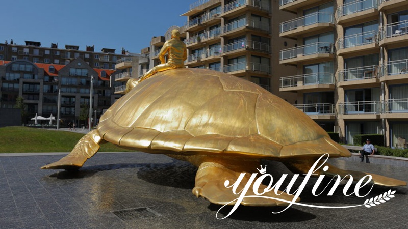 Large Bronze Tortoise Sculpture Beach and Garden Decor BOK1-447 - Bronze Animal Sculpture - 7