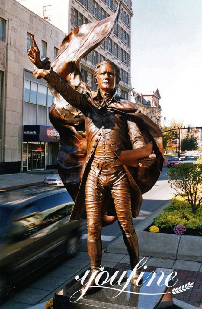 Custom Made Bronze Monument Statue of Alexander Hamilton  BOK1-441 - Bronze Figure Sculpture - 11