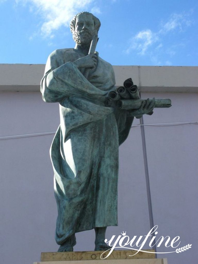 antique bronze Aristotle statue