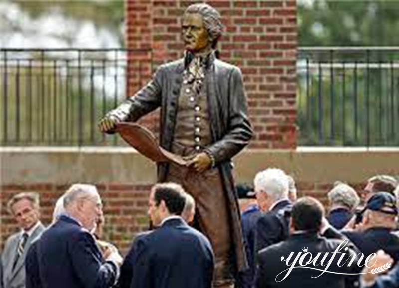 Custom Made Bronze Monument Statue of Alexander Hamilton  BOK1-441 - Bronze Figure Sculpture - 21