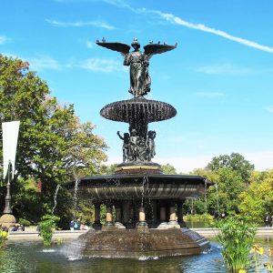 Bronze Water Fountain Angel Statue Large Hotel Decoration BOKK-858