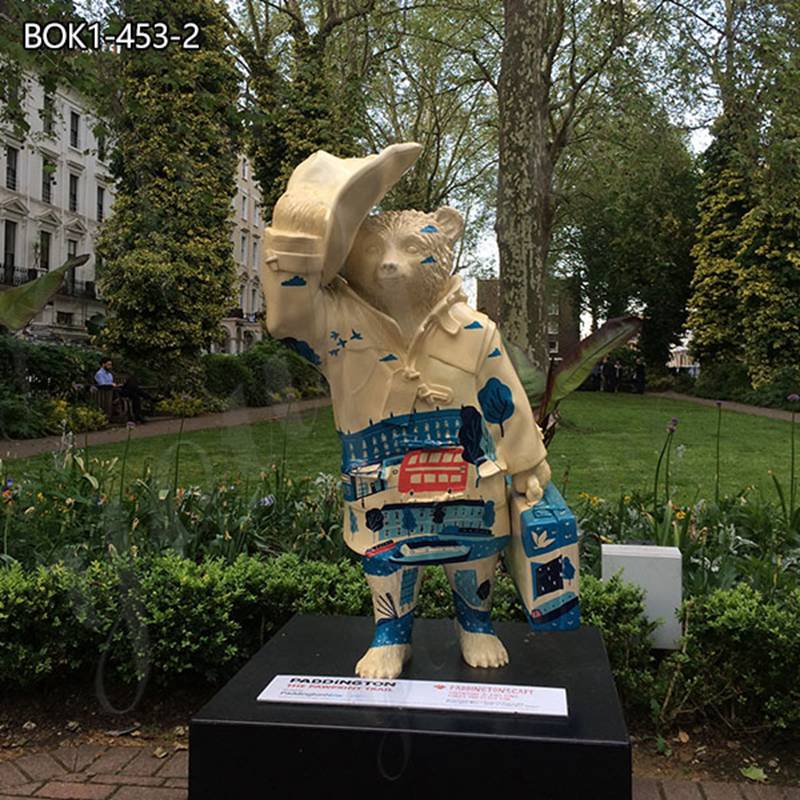 bronze bear statue decor