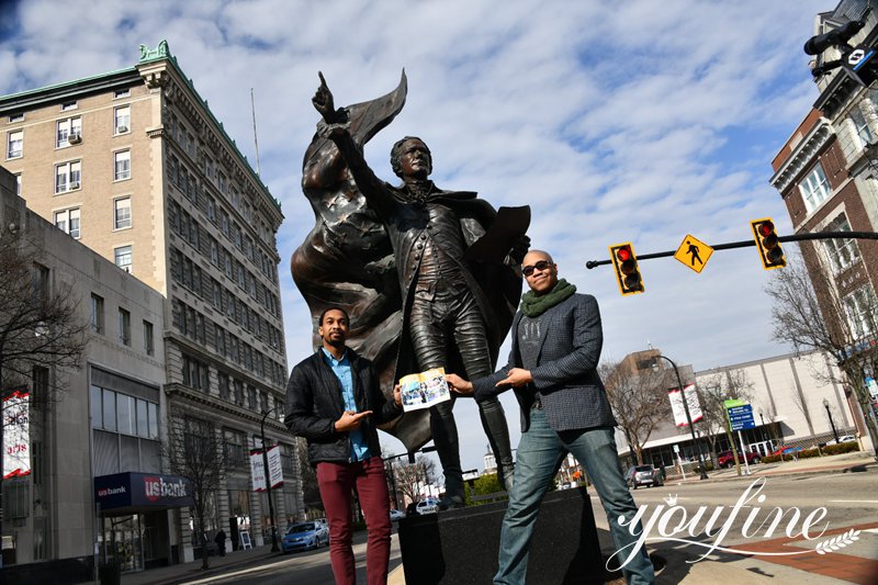 Custom Made Bronze Monument Statue of Alexander Hamilton  BOK1-441 - Bronze Figure Sculpture - 13