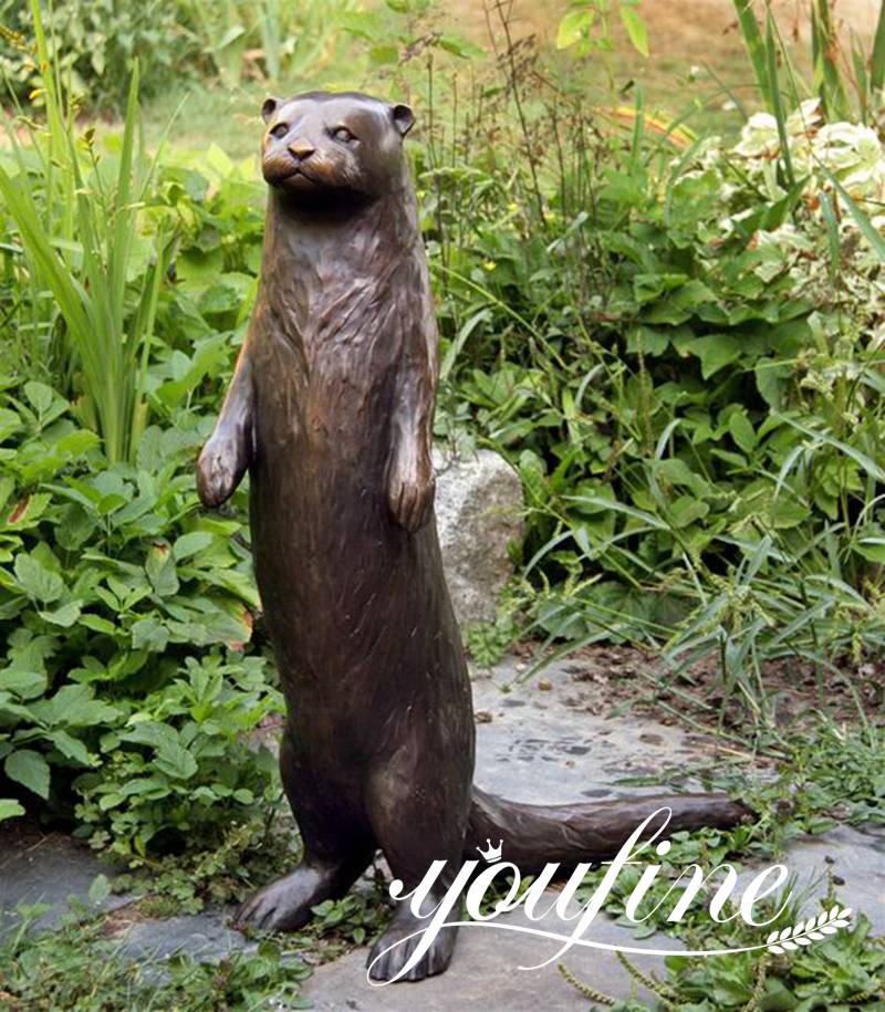 Outdoor Realistic Bronze Otter Garden Statue Supplier  BOK1-451 - Bronze Animal Sculpture - 7