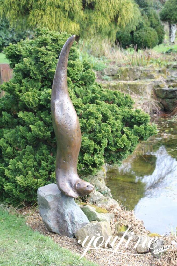 Outdoor Realistic Bronze Otter Garden Statue Supplier  BOK1-451 - Bronze Animal Sculpture - 15