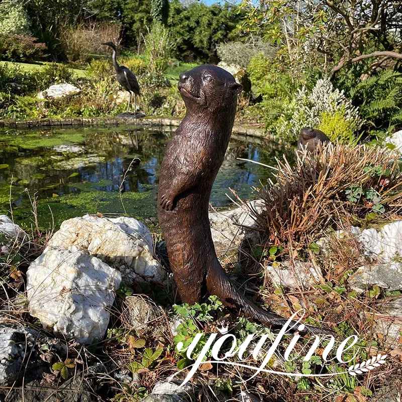 Outdoor Realistic Bronze Otter Garden Statue Supplier  BOK1-451 - Bronze Animal Sculpture - 11