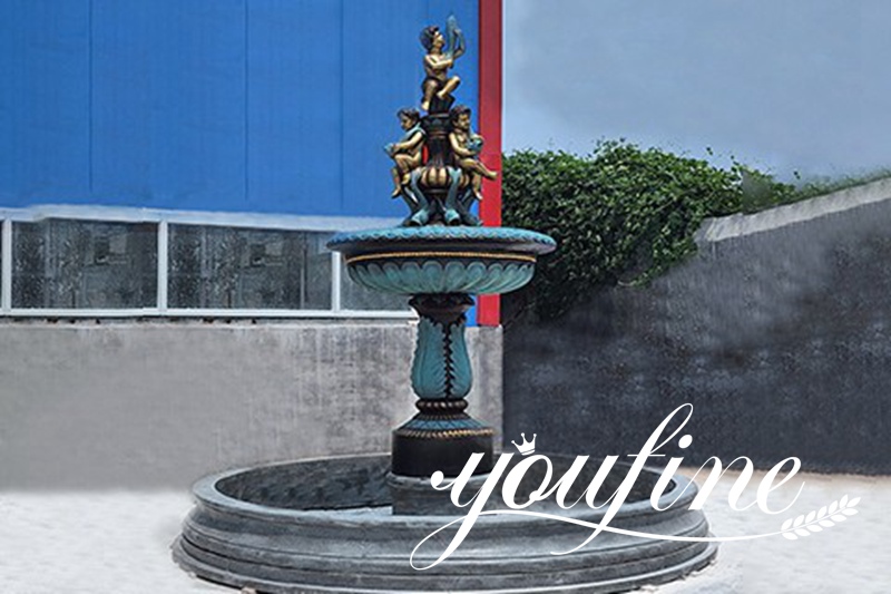 Outdoor Large Bronze Fountain with Figure Statues Wholesale BOK1-448 - Bronze Figure Fountain - 12