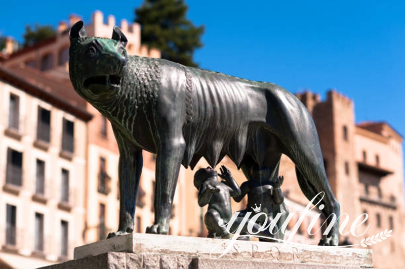 Bronze Capitoline She-wolf Statue Factory Supply BOK1-438 - Bronze Wolf Statue - 4