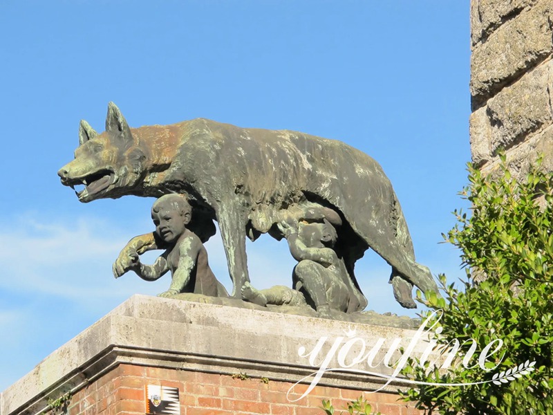 Bronze Capitoline She-wolf Statue Factory Supply BOK1-438 - Bronze Wolf Statue - 10
