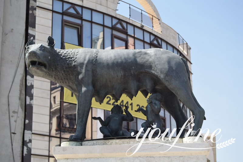 Bronze Capitoline She-wolf Statue Factory Supply BOK1-438 - Bronze Wolf Statue - 3