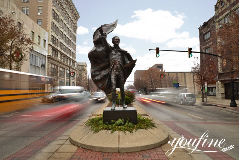 Custom Made Bronze Monument Statue of Alexander Hamilton  BOK1-441 - Bronze Figure Sculpture - 4