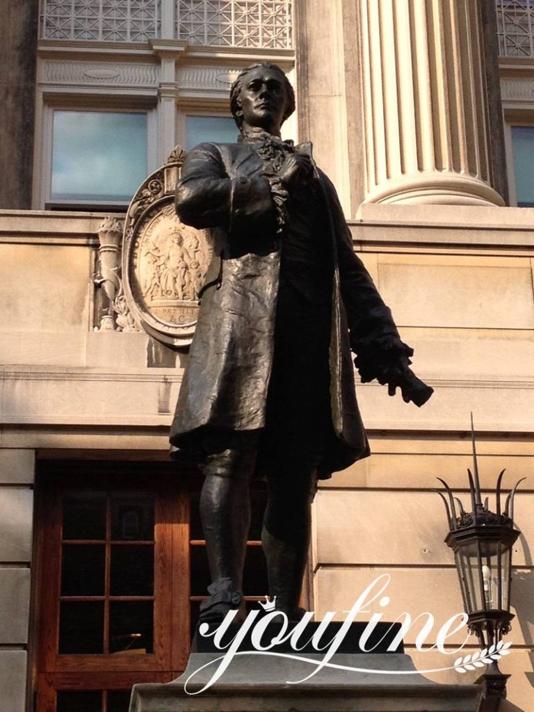 Custom Made Bronze Monument Statue of Alexander Hamilton  BOK1-441 - Bronze Figure Sculpture - 9