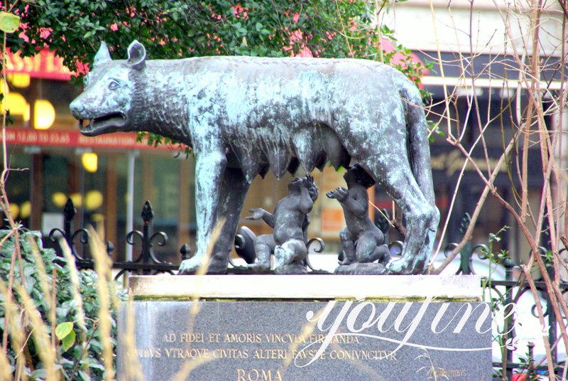 Bronze Capitoline She-wolf Statue Factory Supply BOK1-438 - Bronze Wolf Statue - 13