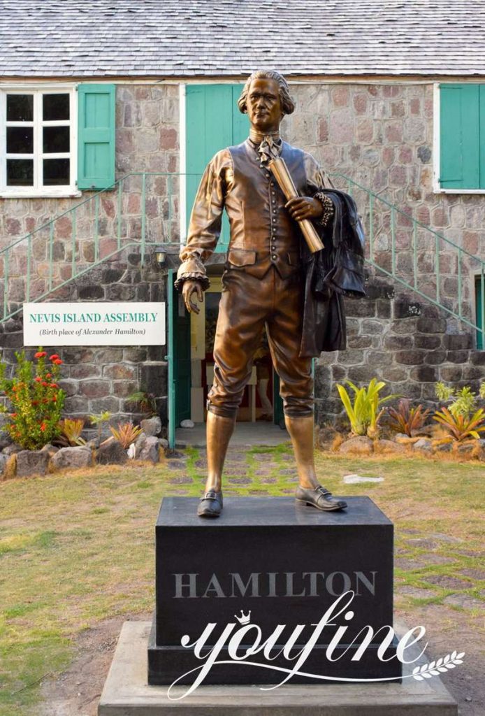 Custom Made Bronze Monument Statue of Alexander Hamilton  BOK1-441 - Bronze Figure Sculpture - 2