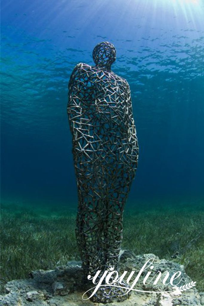 metal underwater statues