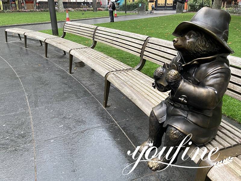 Outdoor Bronze Paddington Bear Statue Decor for Sale BOK1-453 - Bronze Animal Sculpture - 2