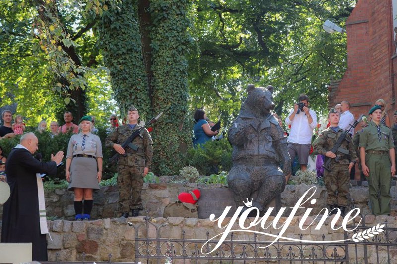 Outdoor Bronze Paddington Bear Statue Decor for Sale BOK1-453 - Bronze Animal Sculpture - 19