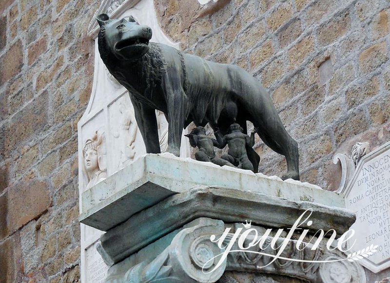 Bronze Capitoline She-wolf Statue Factory Supply BOK1-438 - Bronze Wolf Statue - 14
