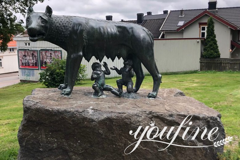 Bronze Capitoline She-wolf Statue Factory Supply BOK1-438 - Bronze Wolf Statue - 5