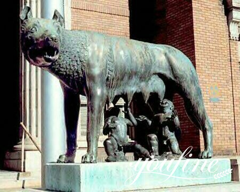Bronze Capitoline She-wolf Statue Factory Supply BOK1-438 - Bronze Wolf Statue - 15