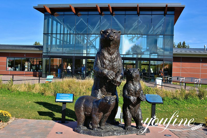 Custom Life-Size Bronze Polar Bear Statue Outdoor Ornaments BOK1-457 - Bronze Animal Sculpture - 1