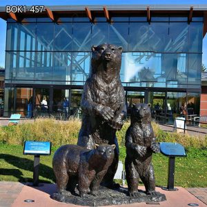 Custom Life-Size Bronze Polar Bear Statue Outdoor Ornaments BOK1-457