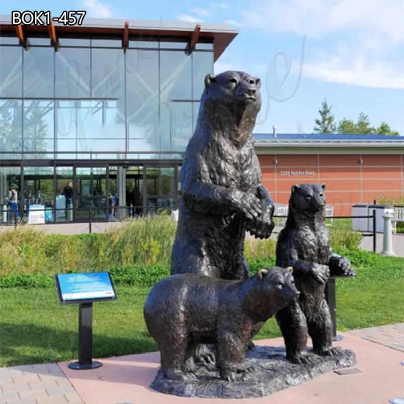 Custom LifeSize Bronze Polar Bear Statue YouFine Sculpture