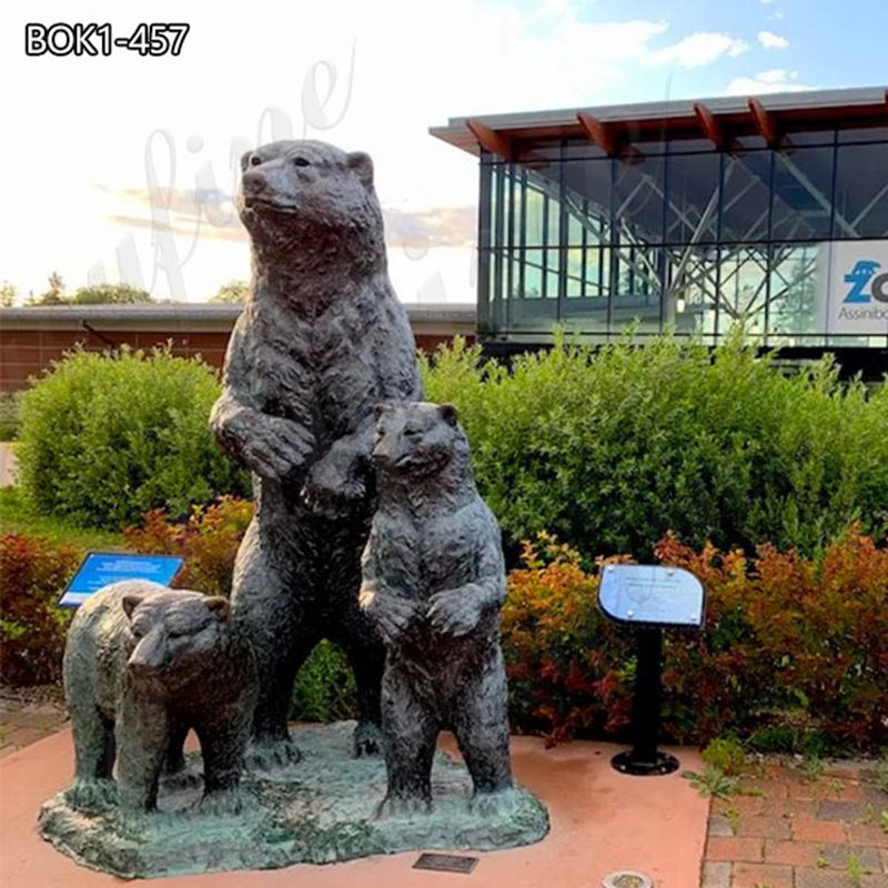Custom LifeSize Bronze Polar Bear Statue YouFine Sculpture