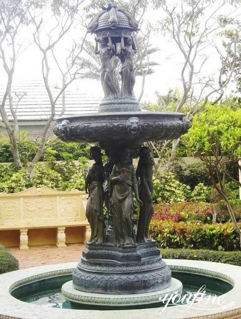 Outdoor Bronze Three Ladies Water Fountain Statues for Sale BOK1-469 - Bronze Figure Fountain - 8