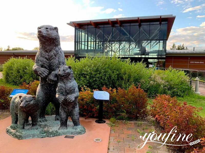 Custom Life-Size Bronze Polar Bear Statue Outdoor Ornaments BOK1-457 - Bronze Animal Sculpture - 4