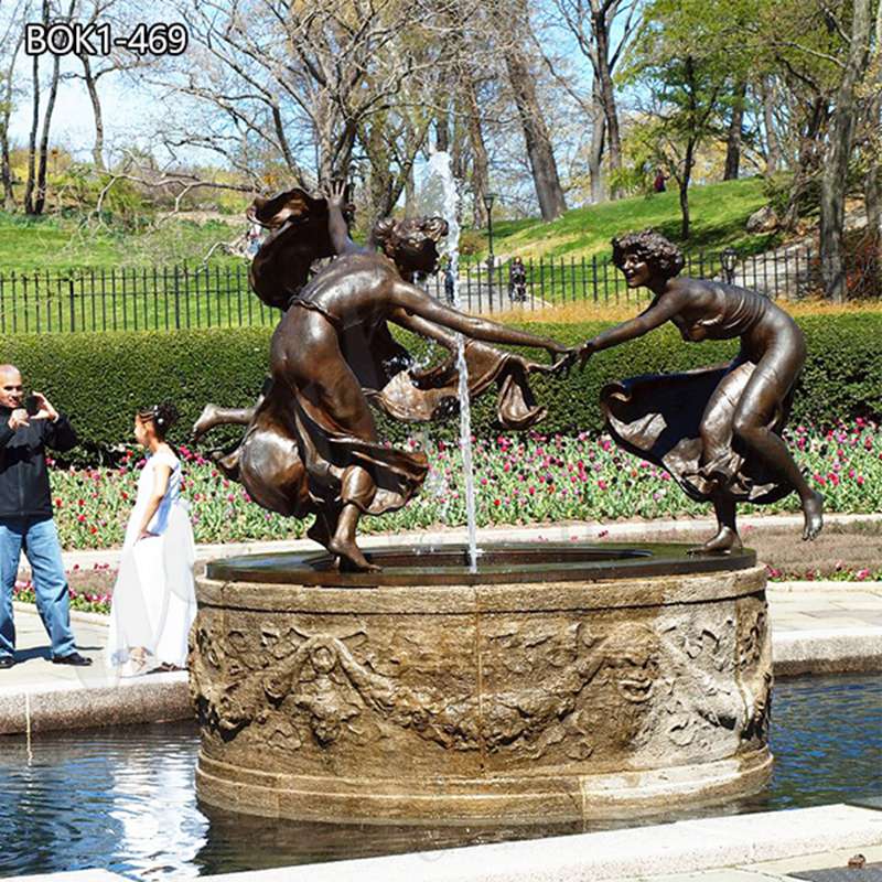 bronze water fountain statues