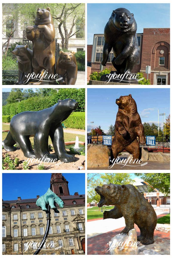 Custom Life-Size Bronze Polar Bear Statue Outdoor Ornaments BOK1-457 - Bronze Animal Sculpture - 7