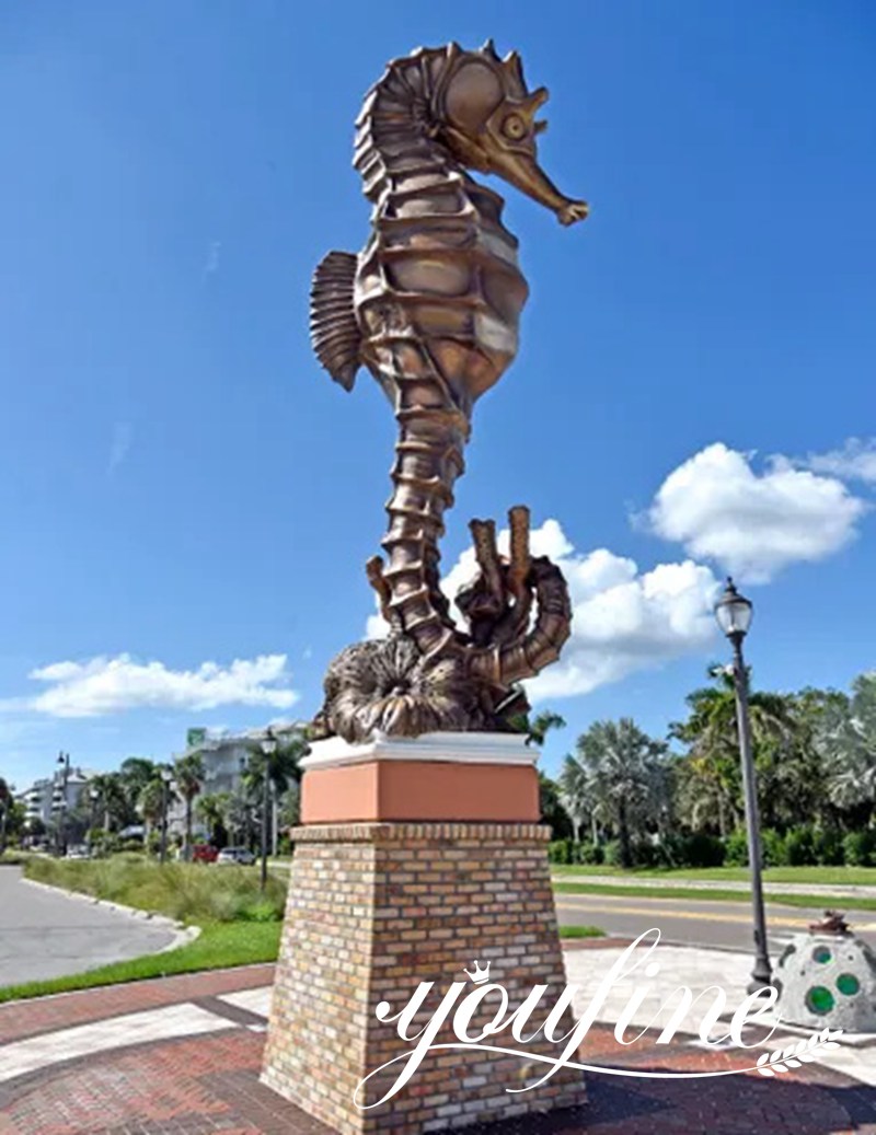 Large Bronze Seahorse Statue YouFine Sculpture