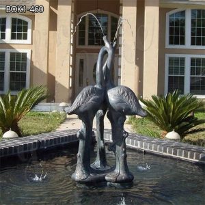 Bronze Crane Spitting Bird Fountain Statue Supplier BOK1-460