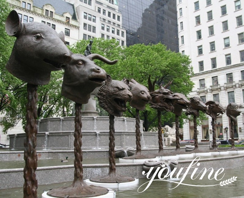 Custom Outdoor Large 12 Bronze Chinese Zodiac Statues BOK1-468 - Bronze Animal Sculpture - 2