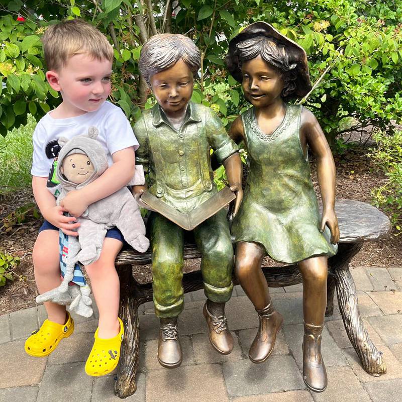 Bronze children garden