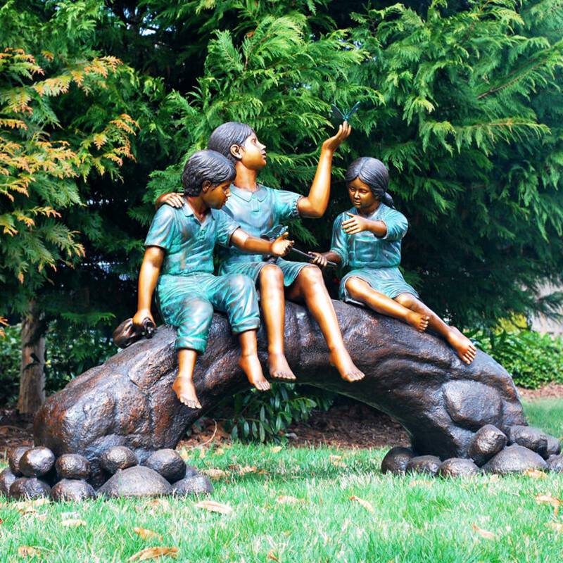 Bronze garden children