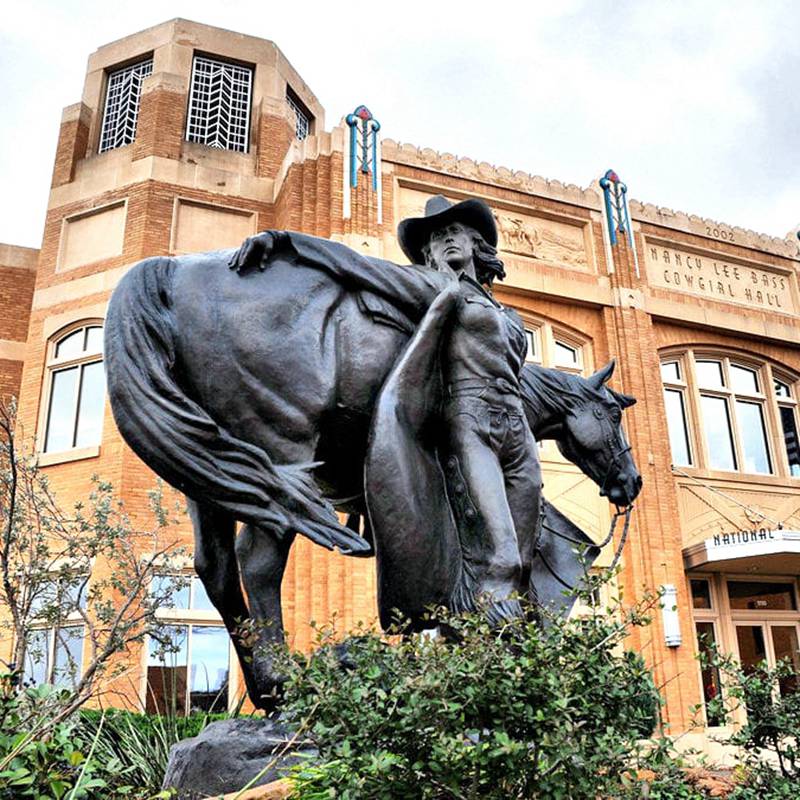 National Cowgirl Museum Art Bronze High Desert Princess Statue BOK1-482 - Bronze Garden Statue - 4