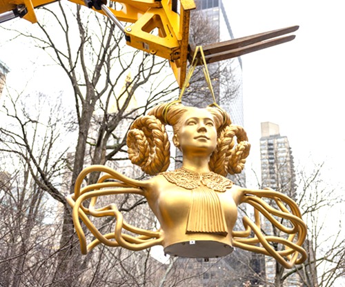 bronze statue Installation Process