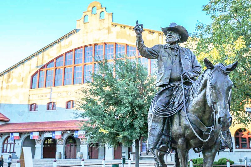 Full Size Outdoor Bronze Famous Cowboy Statue Cowtown Colesium Art - Bronze Horse Statues - 10