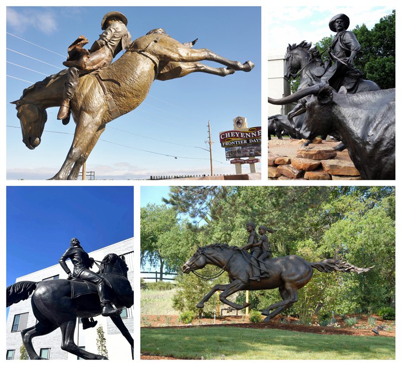 cowboy horse statue