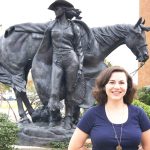 cowgirl garden statue