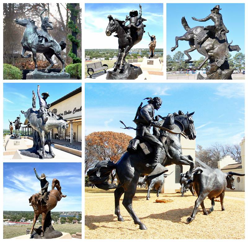 National Cowgirl Museum Art Bronze High Desert Princess Statue BOK1-482 - Bronze Garden Statue - 7